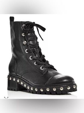 Schutz Andrea Black Combat Boots